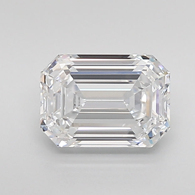 1.96 Carat Emerald Shaped, Ideal Cut, D Color, IF Clarity, IGI Certified Lab Grown Diamond