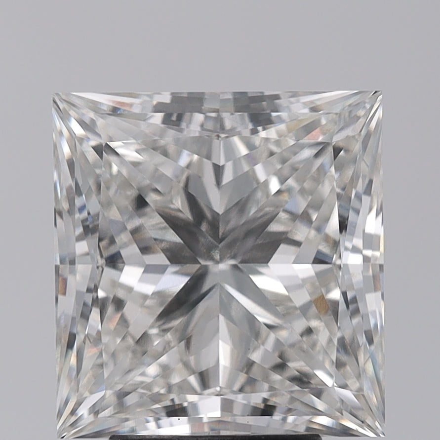5.06 Carat Princess Shaped, Ideal Cut, I Color, VS1 Clarity, GIA Certified Lab Grown Diamond