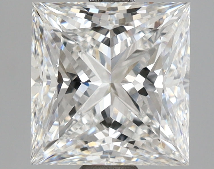 2.57 Carat Princess Shaped, Excellent Cut, E Color, VVS2 Clarity, IGI Certified Lab Grown Diamond