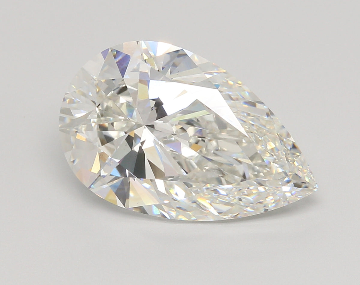 8.07 Carat Pear Shaped, Ideal Cut, F Color, VS1 Clarity, IGI Certified Lab Grown Diamond