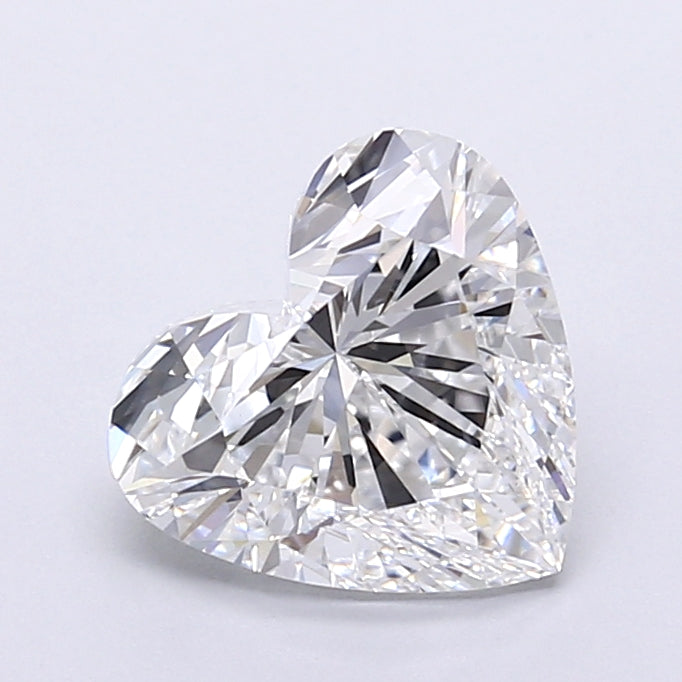 2.70 Carat Heart Shaped, Very Good Cut, D Color, VVS2 Clarity, IGI Certified Lab Grown Diamond