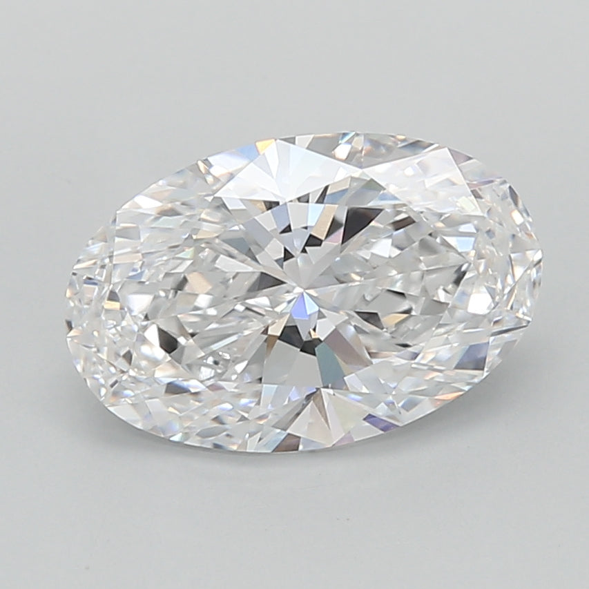 2.04 Carat Oval Shaped, Very Good Cut, D Color, VVS2 Clarity, IGI Certified Lab Grown Diamond
