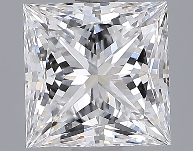 2.06 Carat Princess Shaped, Ideal Cut, E Color, VVS2 Clarity, IGI Certified Lab Grown Diamond