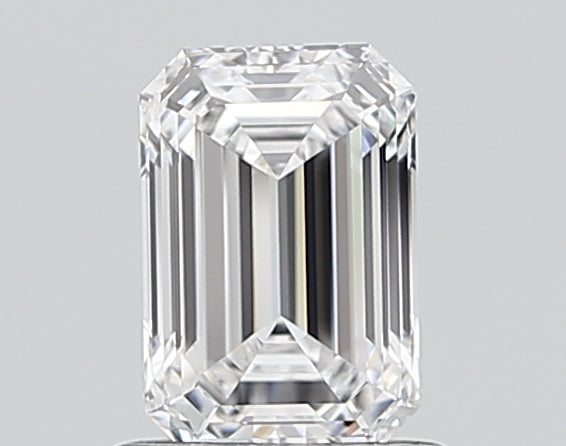 1.43 Carat Emerald Shaped, Ideal Cut, D Color, VVS2 Clarity, IGI Certified Lab Grown Diamond