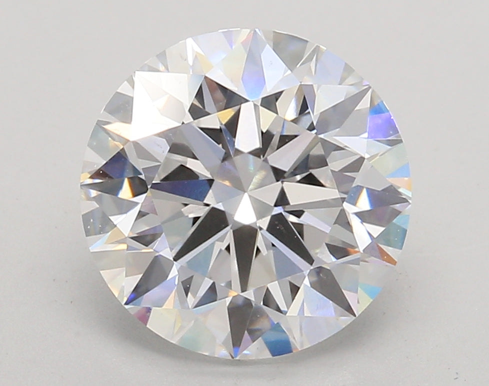 4.09 Carat Round Shaped, Ideal Cut, D Color, VS2 Clarity, IGI Certified Lab Grown Diamond