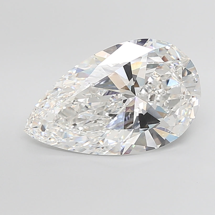 9.65 Carat Pear Shaped, Excellent Cut, F Color, VVS2 Clarity, IGI Certified Lab Grown Diamond