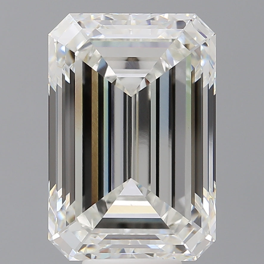 10.06 Carat Emerald Shaped, Ideal Cut, F Color, VVS2 Clarity, IGI Certified Lab Grown Diamond
