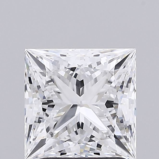 2.04 Carat Princess Shaped, Ideal Cut, E Color, VVS2 Clarity, IGI Certified Lab Grown Diamond