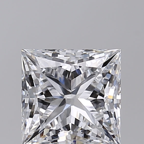 1.62 Carat Princess Shaped, Ideal Cut, D Color, VVS2 Clarity, IGI Certified Lab Grown Diamond