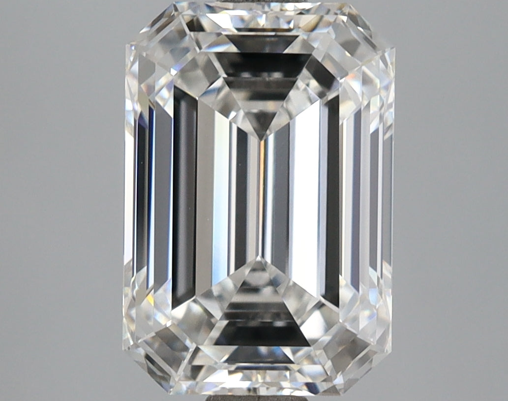4.01 Carat Emerald Shaped, Ideal Cut, D Color, VVS2 Clarity, IGI Certified Lab Grown Diamond