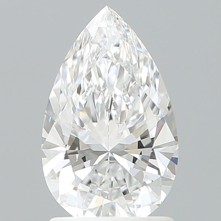 1.56 Carat Pear Shaped, Ideal Cut, D Color, VVS2 Clarity, IGI Certified Lab Grown Diamond