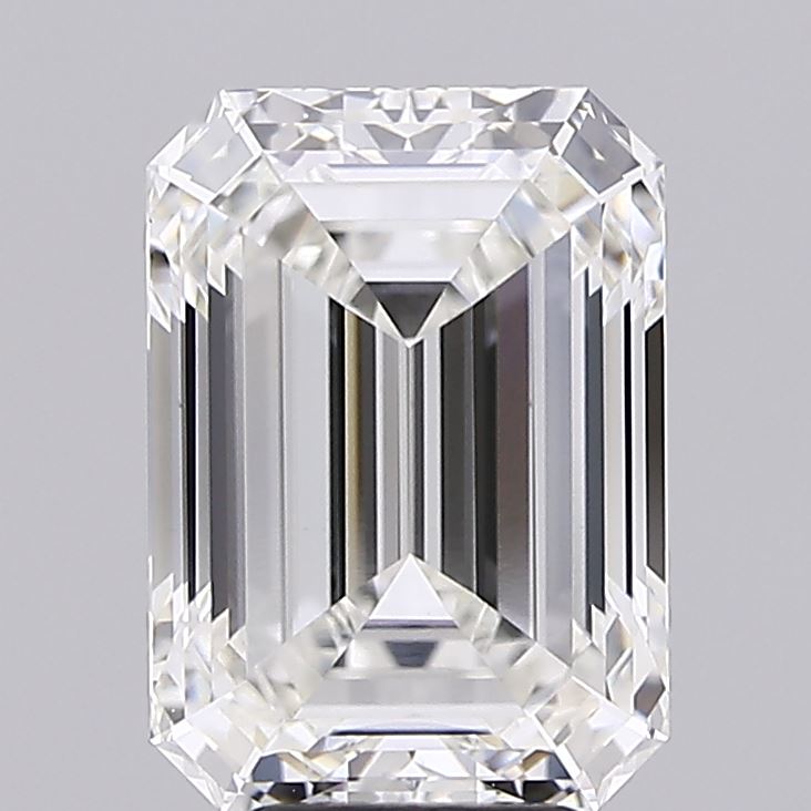 5.10 Carat Emerald Shaped, Ideal Cut, F Color, VS1 Clarity, IGI Certified Lab Grown Diamond