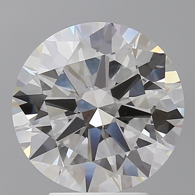 4.02 Carat Round Shaped, Excellent Cut, F Color, VVS2 Clarity, IGI Certified Lab Grown Diamond