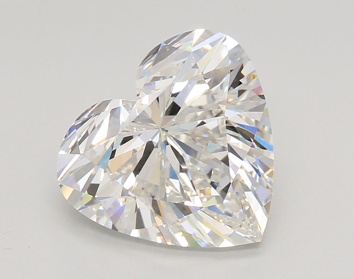 5.06 Carat Heart Shaped, Ideal Cut, F Color, VVS1 Clarity, IGI Certified Lab Grown Diamond