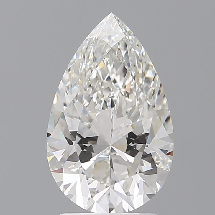 2.55 Carat Pear Shaped, Ideal Cut, F Color, VVS2 Clarity, IGI Certified Lab Grown Diamond