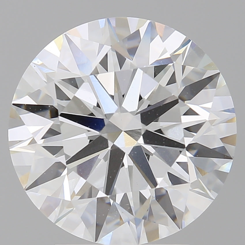 4.05 Carat Round Shaped, Ideal Cut, E Color, VVS2 Clarity, IGI Certified Lab Grown Diamond