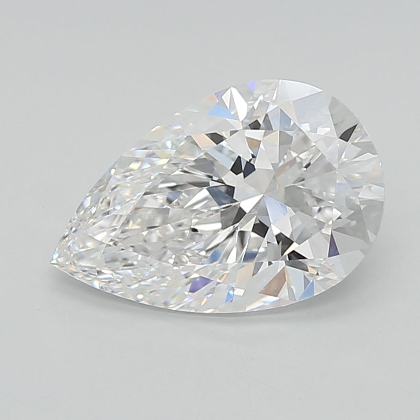 2.03 Carat Pear Shaped, Excellent Cut, E Color, VVS2 Clarity, IGI Certified Lab Grown Diamond