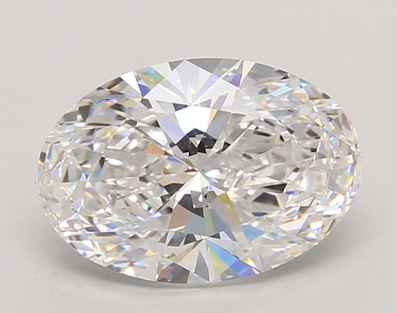 2.07 Carat Oval Shaped, Ideal Cut, D Color, VVS1 Clarity, IGI Certified Lab Grown Diamond