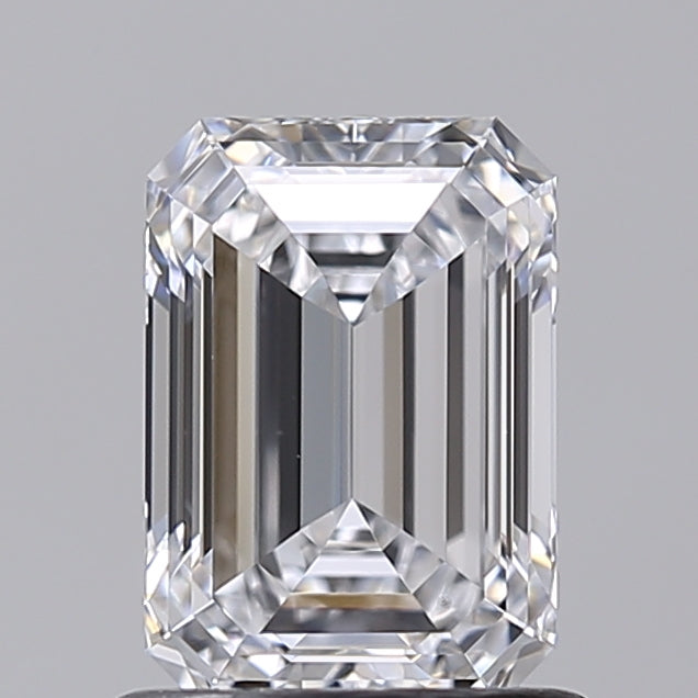 1.02 Carat Emerald Shaped, Ideal Cut, D Color, VVS1 Clarity, IGI Certified Lab Grown Diamond