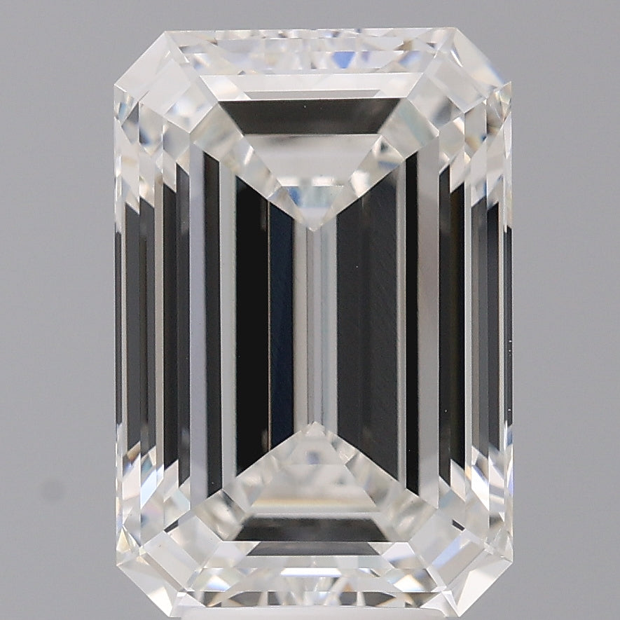 6.60 Carat Emerald Shaped, Ideal Cut, F Color, VVS2 Clarity, IGI Certified Lab Grown Diamond