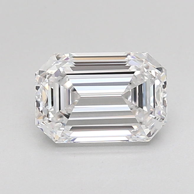 1.54 Carat Emerald Shaped, Ideal Cut, E Color, VVS2 Clarity, IGI Certified Lab Grown Diamond