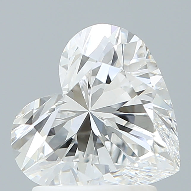 1.78 Carat Heart Shaped, Ideal Cut, D Color, VVS2 Clarity, IGI Certified Lab Grown Diamond