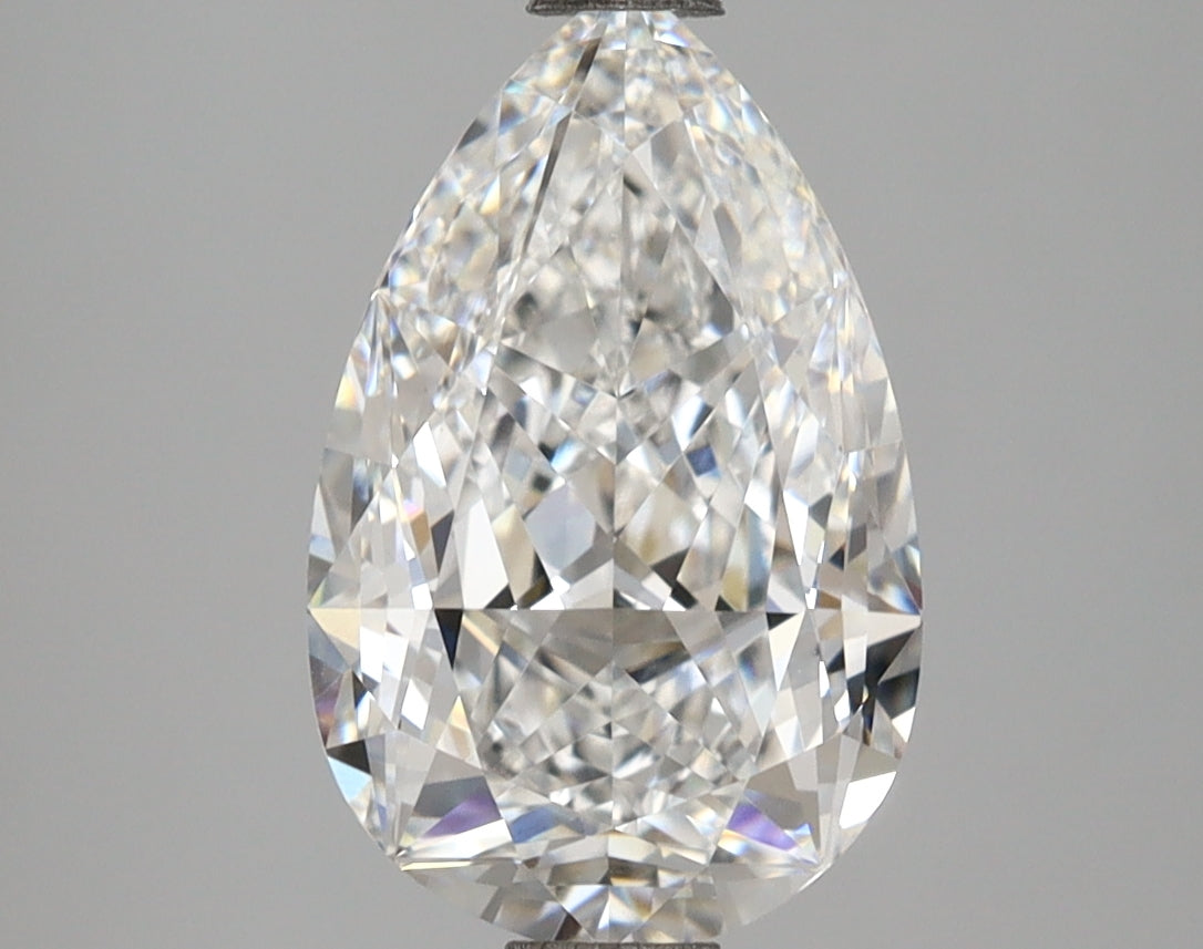 2.98 Carat Pear Shaped, Excellent Cut, E Color, VVS2 Clarity, IGI Certified Lab Grown Diamond