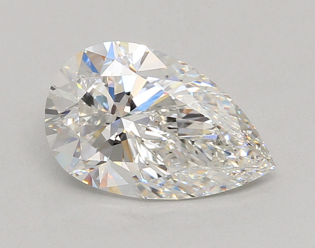 3.01 Carat Pear Shaped, Ideal Cut, F Color, VVS2 Clarity, IGI Certified Lab Grown Diamond