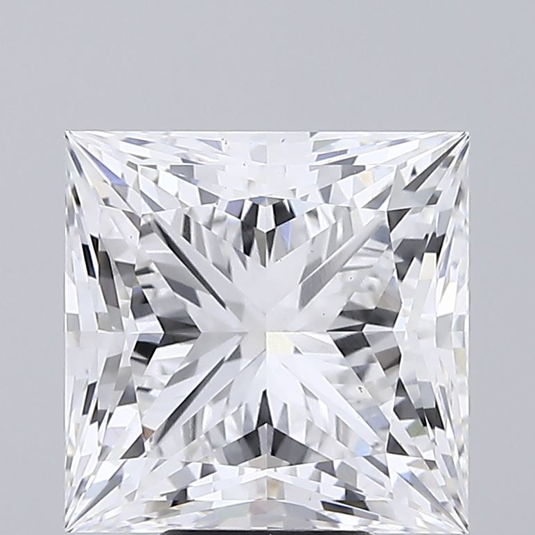 7.87 Carat Princess Shaped, Ideal Cut, E Color, VS1 Clarity, IGI Certified Lab Grown Diamond