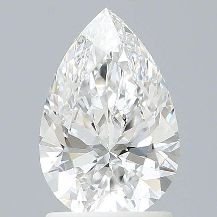1.58 Carat Pear Shaped, Ideal Cut, D Color, VVS2 Clarity, IGI Certified Lab Grown Diamond