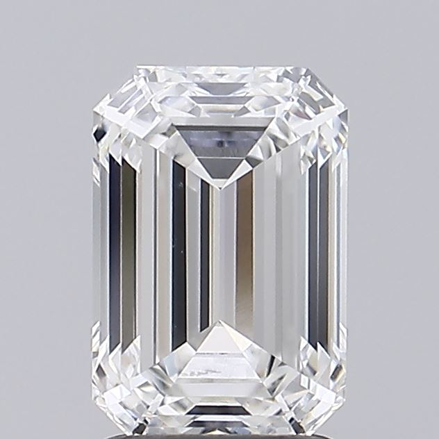 2.02 Carat Emerald Shaped, Ideal Cut, F Color, VVS1 Clarity, IGI Certified Lab Grown Diamond