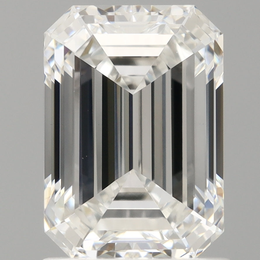 1.60 Carat Emerald Shaped, Ideal Cut, D Color, VVS2 Clarity, IGI Certified Lab Grown Diamond