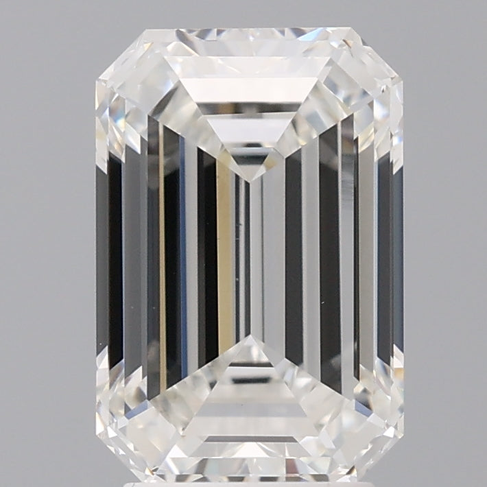 3.53 Carat Emerald Shaped, Ideal Cut, F Color, VVS2 Clarity, IGI Certified Lab Grown Diamond