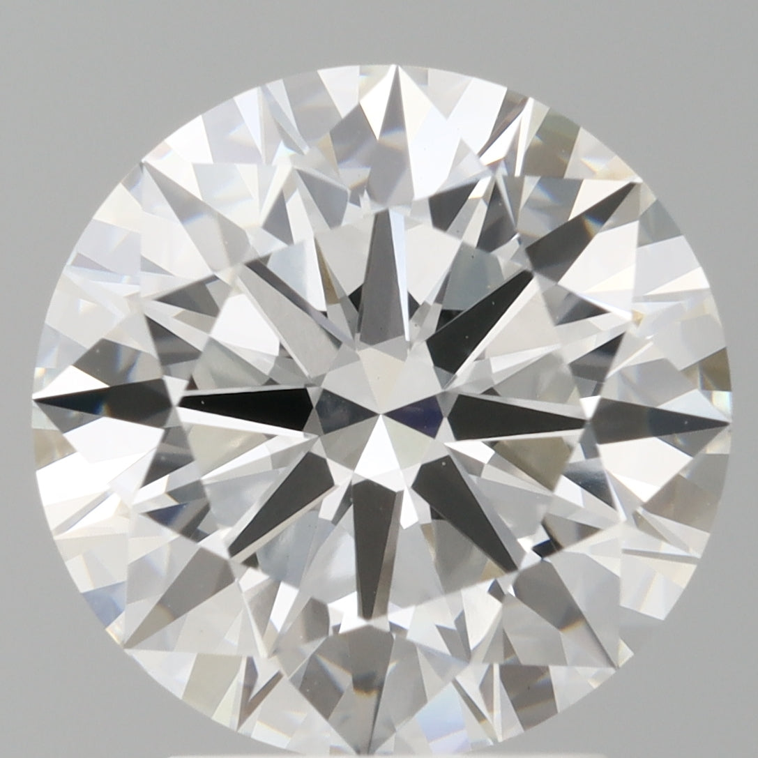 3.04 Carat Round Shaped, Ideal Cut, F Color, VVS2 Clarity, IGI Certified Lab Grown Diamond