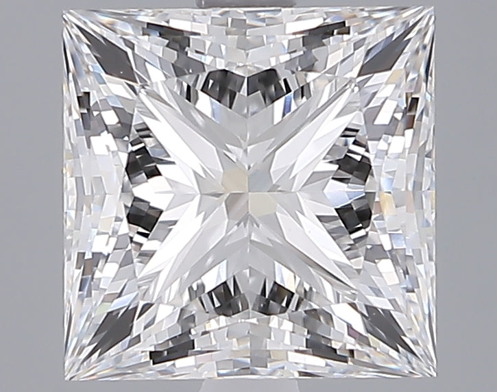 3.00 Carat Princess Shaped, Ideal Cut, E Color, VVS2 Clarity, IGI Certified Lab Grown Diamond
