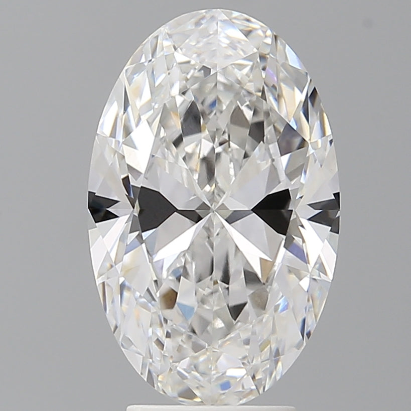 4.06 Carat Oval Shaped, Ideal Cut, E Color, VVS2 Clarity, IGI Certified Lab Grown Diamond