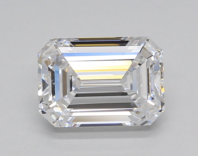 1.51 Carat Emerald Shaped, Very Good Cut, D Color, VVS2 Clarity, IGI Certified Lab Grown Diamond