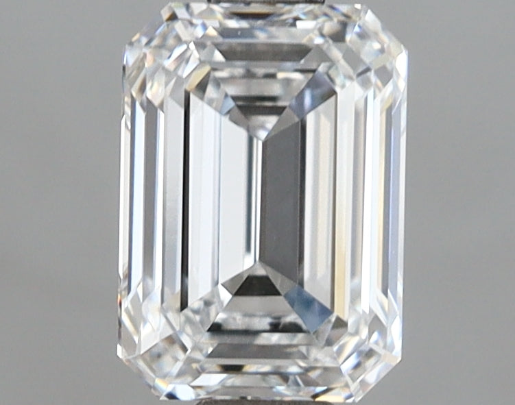 1.54 Carat Emerald Shaped, Ideal Cut, D Color, VVS1 Clarity, IGI Certified Lab Grown Diamond