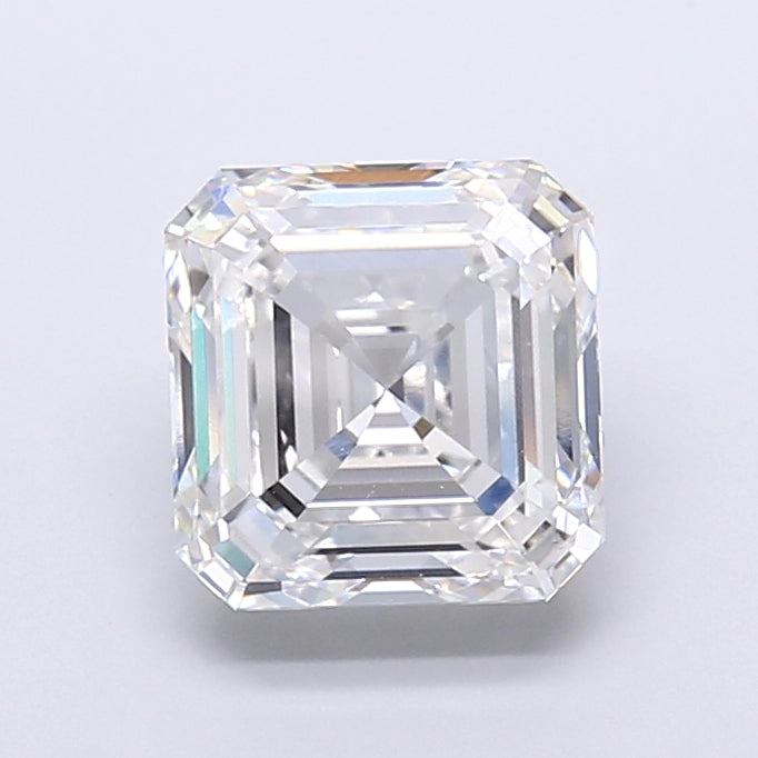 5.01 Carat Asscher Shaped, Very Good Cut, F Color, VVS2 Clarity, IGI Certified Lab Grown Diamond