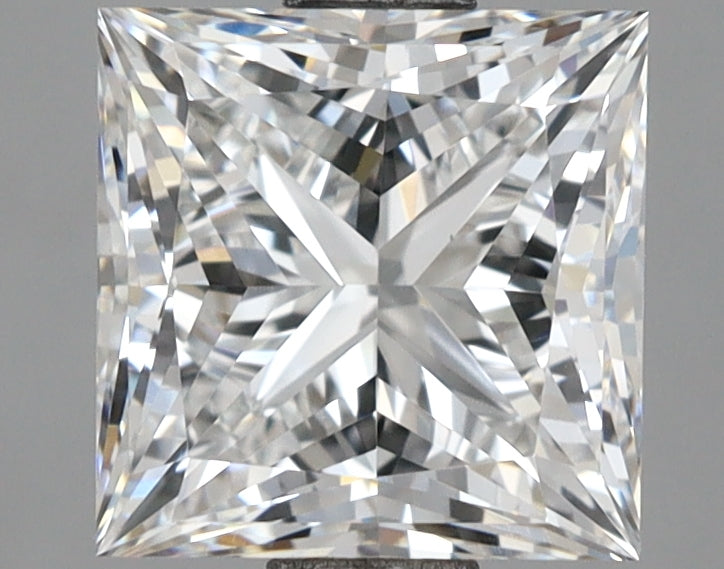 2.05 Carat Princess Shaped, Ideal Cut, D Color, VVS2 Clarity, IGI Certified Lab Grown Diamond