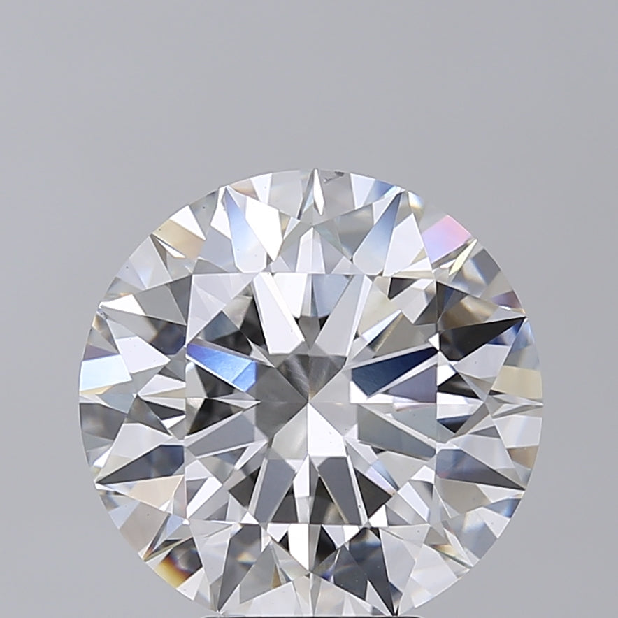 6.02 Carat Round Shaped, Ideal Cut, F Color, VS2 Clarity, IGI Certified Lab Grown Diamond