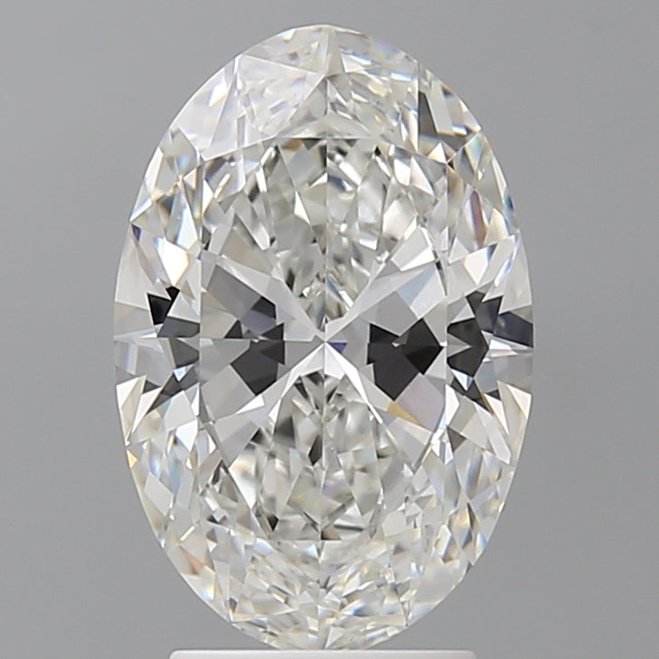 3.10 Carat Oval Shaped, Ideal Cut, F Color, VVS2 Clarity, IGI Certified Lab Grown Diamond