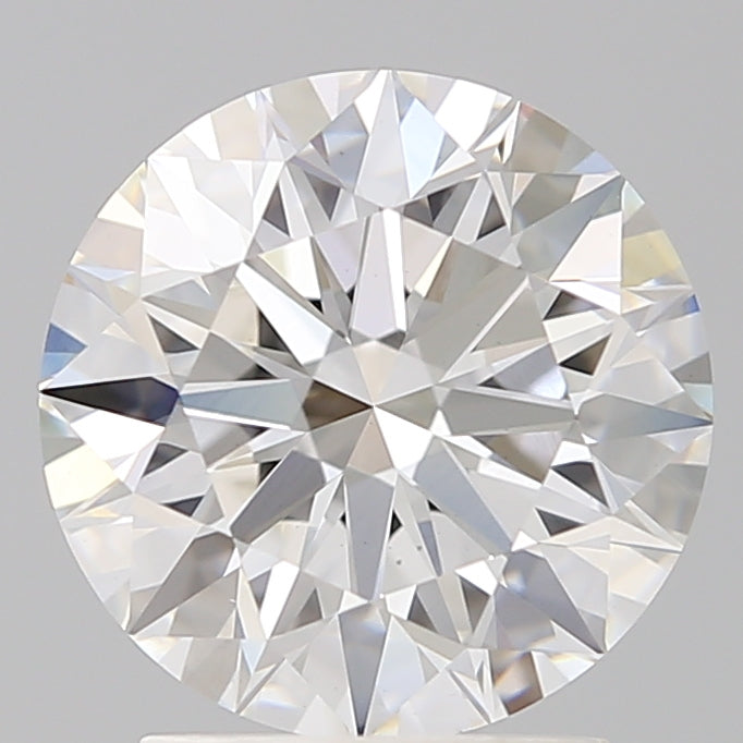 2.42 Carat Round Shaped, Ideal Cut, F Color, VS1 Clarity, IGI Certified Lab Grown Diamond