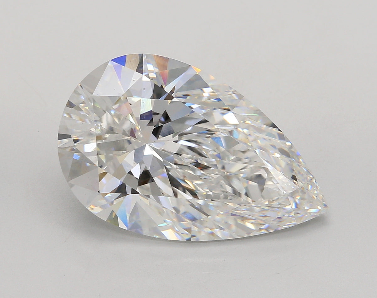 11.07 Carat Pear Shaped, Ideal Cut, E Color, VS1 Clarity, IGI Certified Lab Grown Diamond