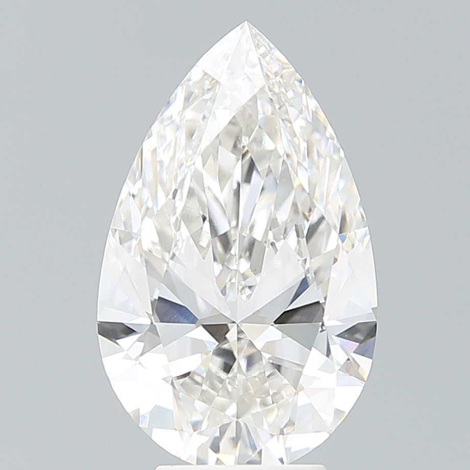5.25 Carat Pear Shaped, Ideal Cut, G Color, VVS2 Clarity, IGI Certified Lab Grown Diamond