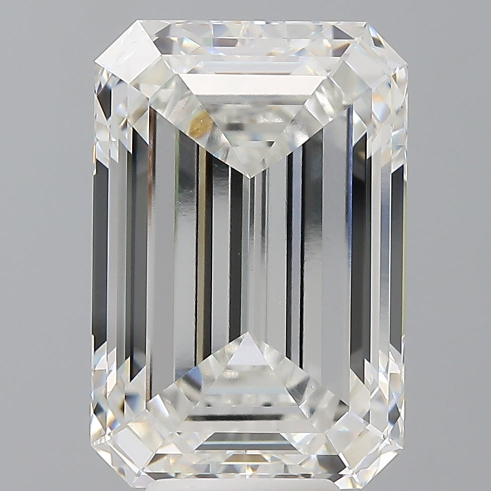 8.10 Carat Emerald Shaped, Ideal Cut, F Color, VVS2 Clarity, IGI Certified Lab Grown Diamond