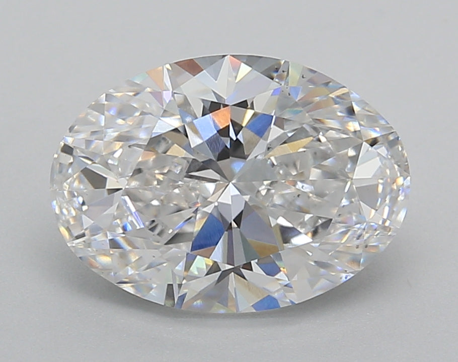 2.92 Carat Oval Shaped, Excellent Cut, D Color, VS2 Clarity, IGI Certified Lab Grown Diamond