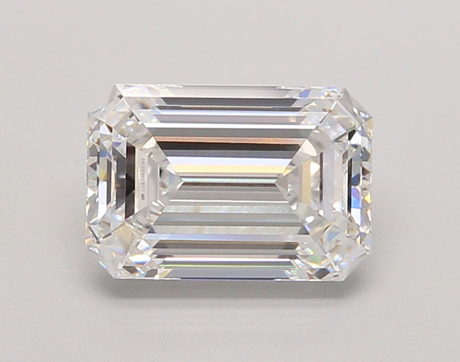 2.55 Carat Emerald Shaped, Ideal Cut, D Color, VS1 Clarity, IGI Certified Lab Grown Diamond