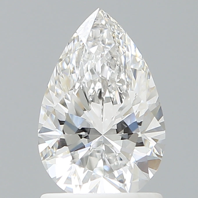 1.29 Carat Pear Shaped, Ideal Cut, D Color, VS1 Clarity, IGI Certified Lab Grown Diamond
