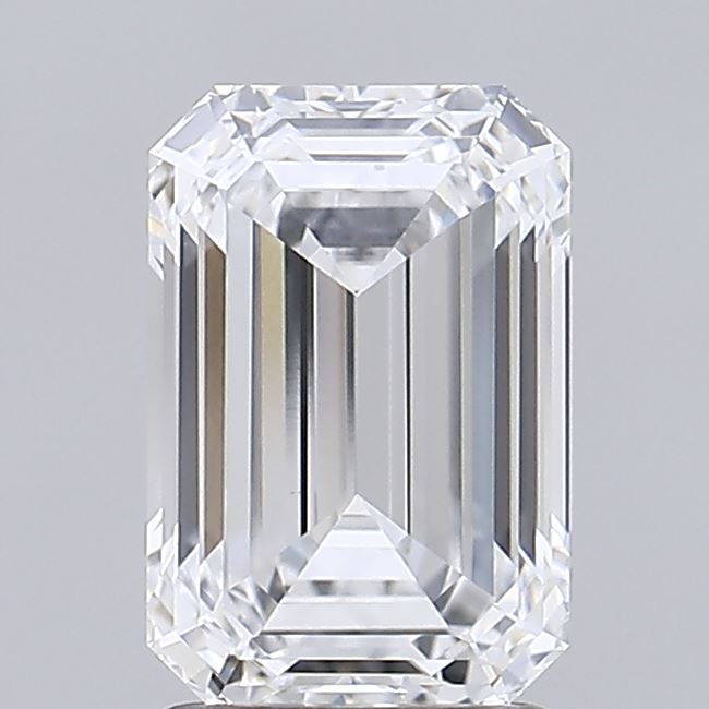 2.05 Carat Emerald Shaped, Ideal Cut, E Color, VVS1 Clarity, IGI Certified Lab Grown Diamond